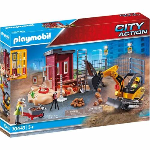 Playmobil 70443 City Action Construcion Small Excavator With Movable Bucket